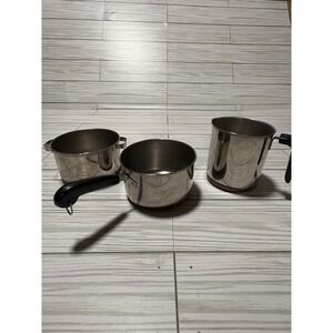 Mini Revere Ware Copper Bottom 3 Piece Set Measuring Cup, boiler and pitCher